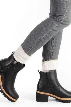 Botins de pele com forro de pele