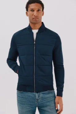 -Regular fit-Fleece fabric combined with technical fabric-Front zip fastening, bomber neck and side pockets-By buying our cotton products, you're supporting our investment in the Better Cotton initiative. This product has been sourced using