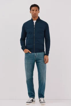 -Regular fit-Fleece fabric combined with technical fabric-Front zip fastening, bomber neck and side pockets-By buying our cotton products, you're supporting our investment in the Better Cotton initiative. This product has been sourced using