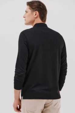 -Regular fit-Piqué fabric-Long sleeve, placket with buttons and embroidered logo on the chest-Shirt cuffs with button-By buying our cotton products, you're supporting our investment in the Better Cotton initiative. This product has bee