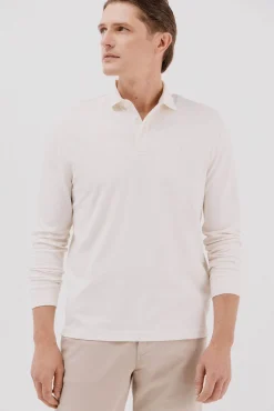 -Regular fit-Piqué fabric-Long sleeve, placket with buttons and embroidered logo on the chest-Shirt cuffs with button-By buying our cotton products, you're supporting our investment in the Better Cotton initiative. This product has bee