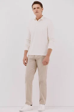 -Regular fit-Piqué fabric-Long sleeve, placket with buttons and embroidered logo on the chest-Shirt cuffs with button-By buying our cotton products, you're supporting our investment in the Better Cotton initiative. This product has bee