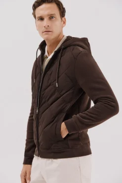-Regular fit-Sweatshirt fabric combined with technical fabric-Front zip fastening, hood and side pockets-By purchasing our cotton products, you are supporting our investment in the Better Cotton initiative. This product has been obtained th