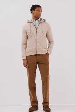 -Regular fit-Sweatshirt fabric combined with technical fabric-Front zip fastening, hood and side pockets-By purchasing our cotton products, you are supporting our investment in the Better Cotton initiative. This product has been obtained th