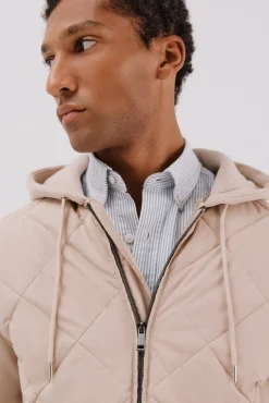 -Regular fit-Sweatshirt fabric combined with technical fabric-Front zip fastening, hood and side pockets-By purchasing our cotton products, you are supporting our investment in the Better Cotton initiative. This product has been obtained th