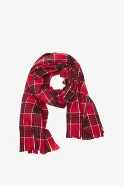 Cachecol com padrão ao xadrez tartan
