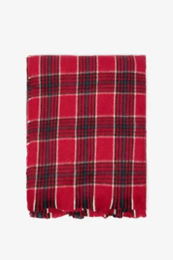 Cachecol com padrão ao xadrez tartan