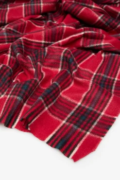 Cachecol com padrão ao xadrez tartan