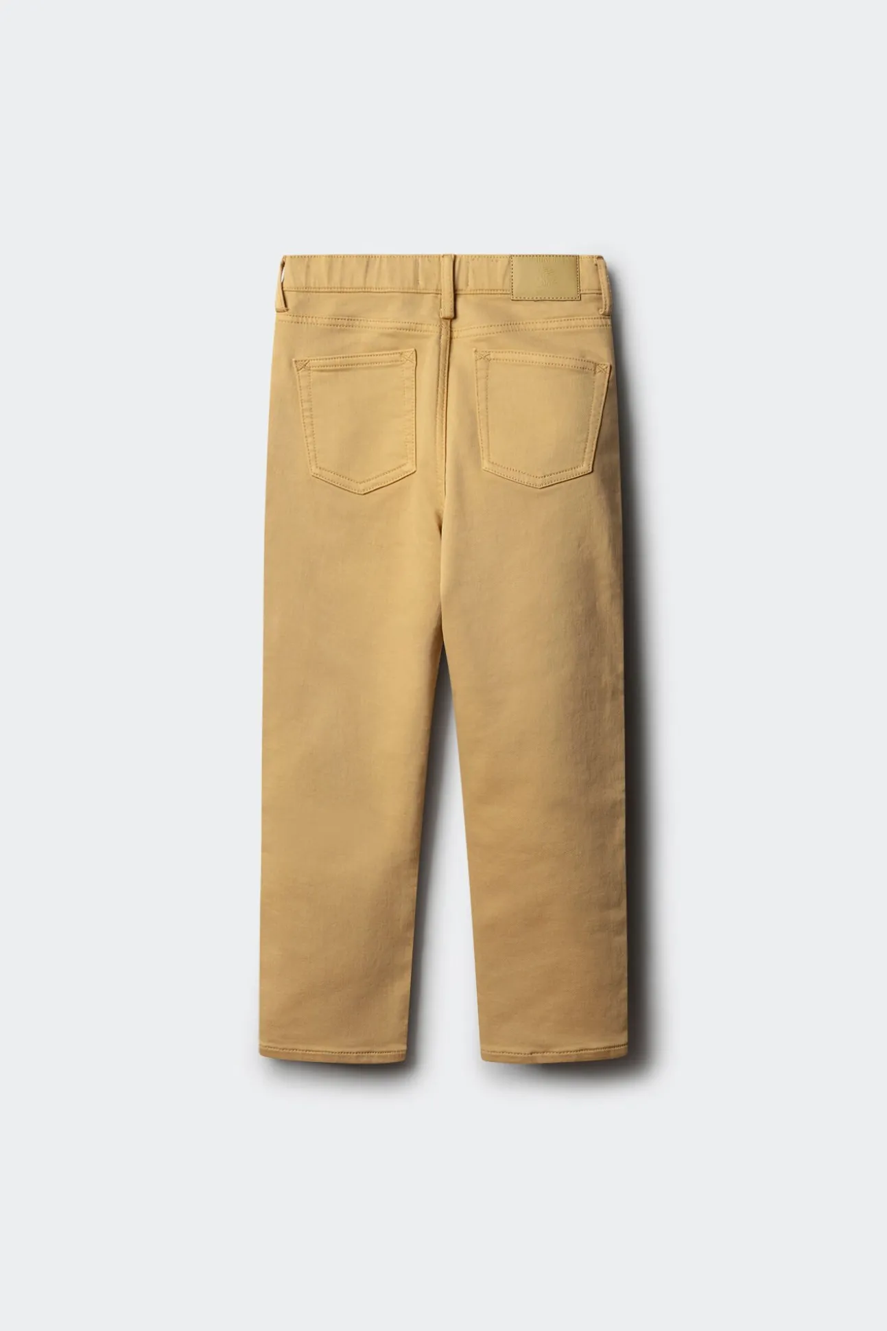 Calça amarela slim fit de 5 bolsos para meninos