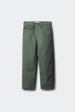 Calça amarela slim fit de 5 bolsos para meninos