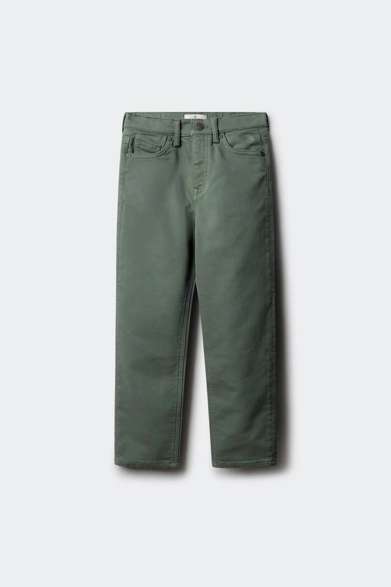 Calça amarela slim fit de 5 bolsos para meninos