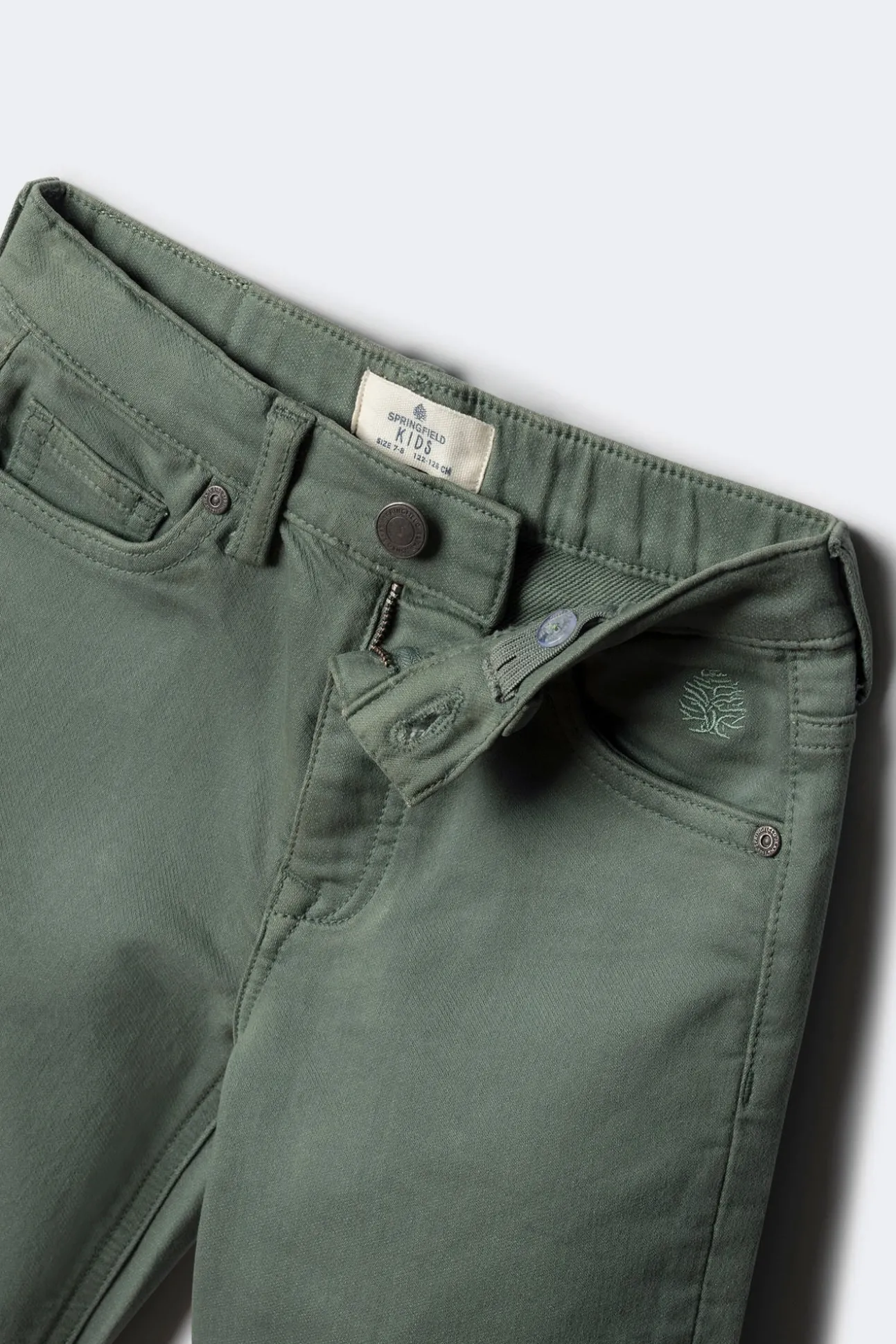 Calça amarela slim fit de 5 bolsos para meninos
