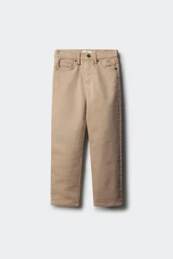 Calça amarela slim fit de 5 bolsos para meninos