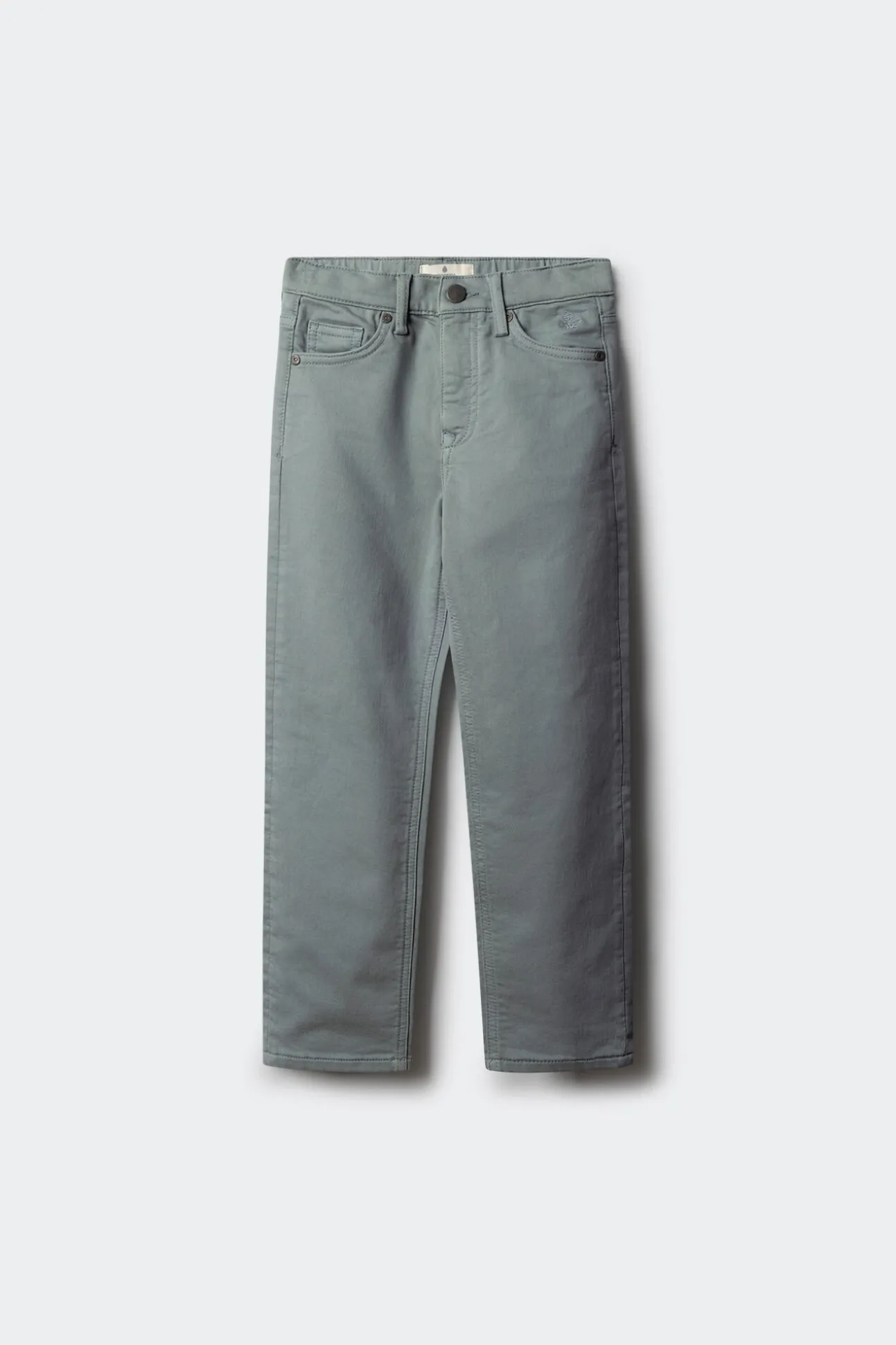 Calça amarela slim fit de 5 bolsos para meninos