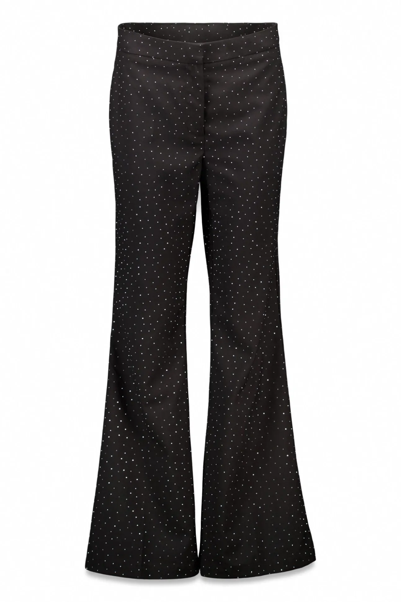 Calça boca de sino com strass