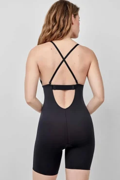 Calça body com decote extremo