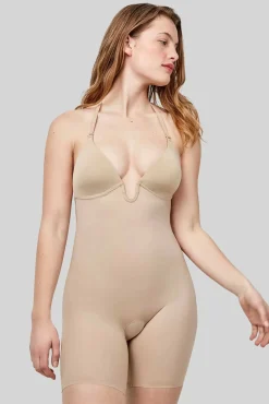 Calça body com decote extremo