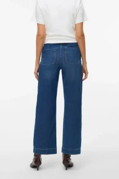 Calça calça de perna larga