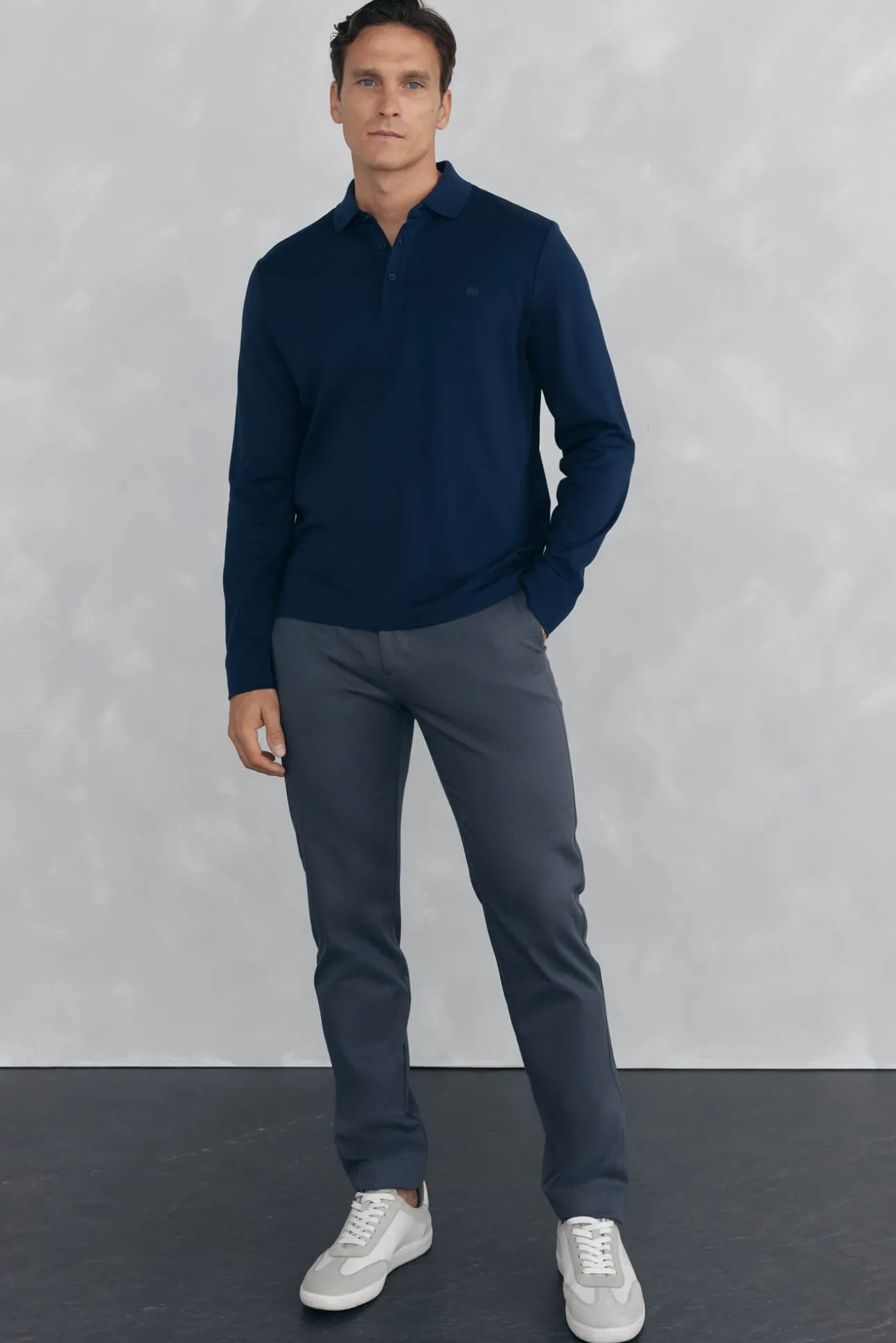Calça calças chino com estampa slim fit