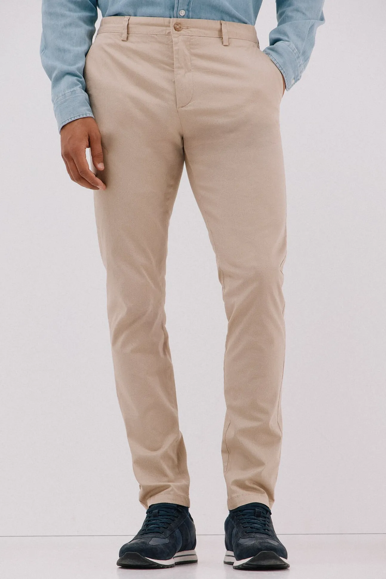 Calça calças chino com estampa slim fit