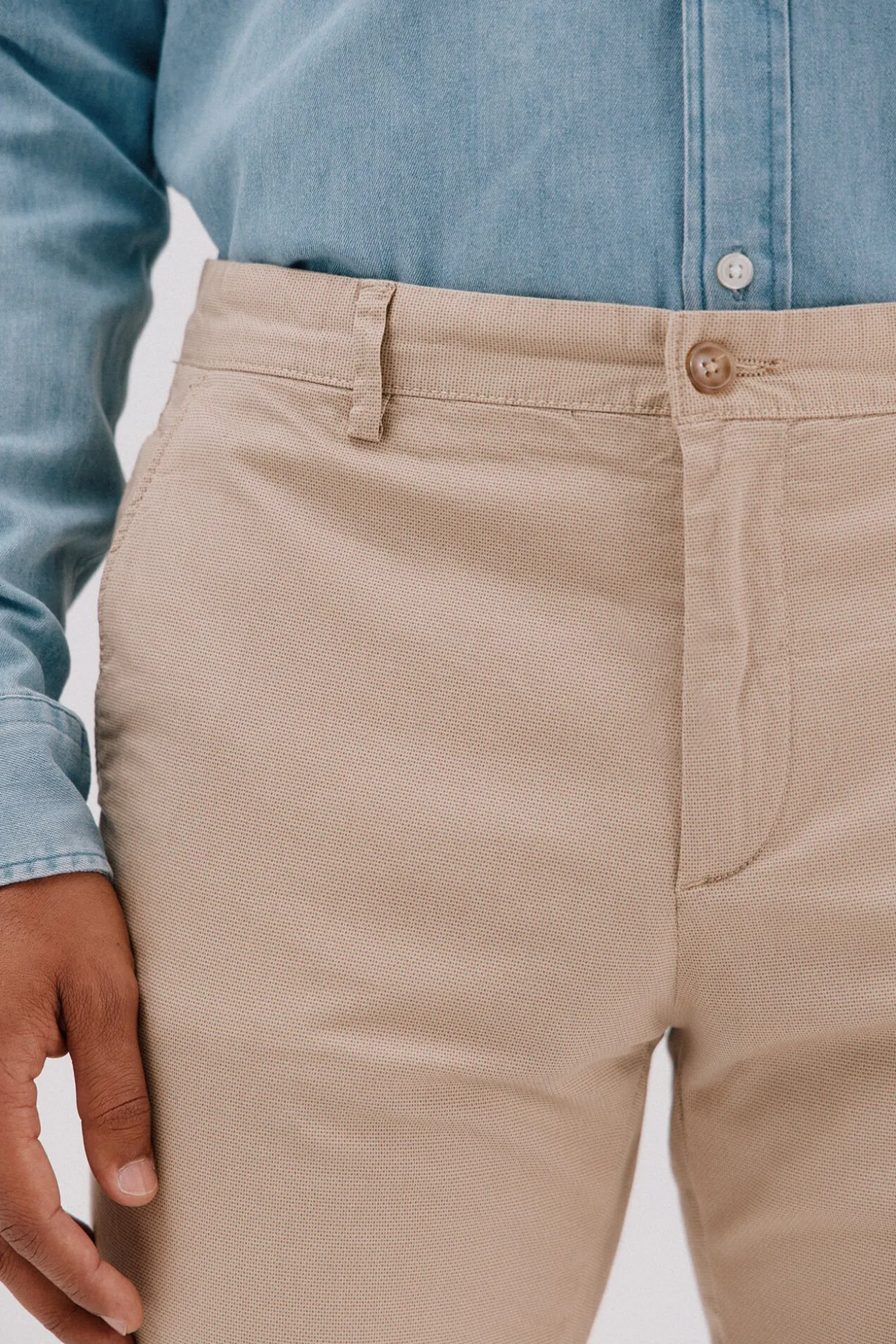 Calça calças chino com estampa slim fit