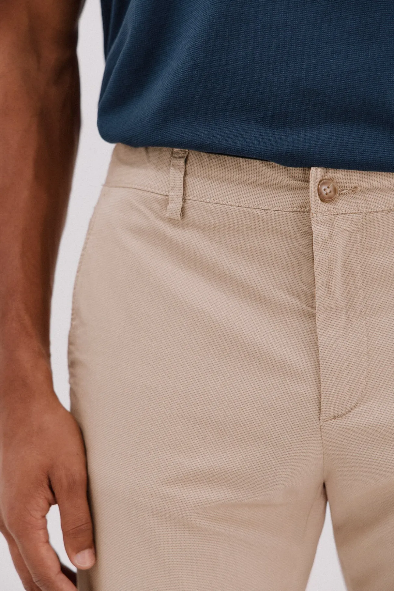 Calça calças chino com estampa slim fit