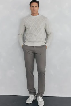 Calça calças chino com estampa slim fit