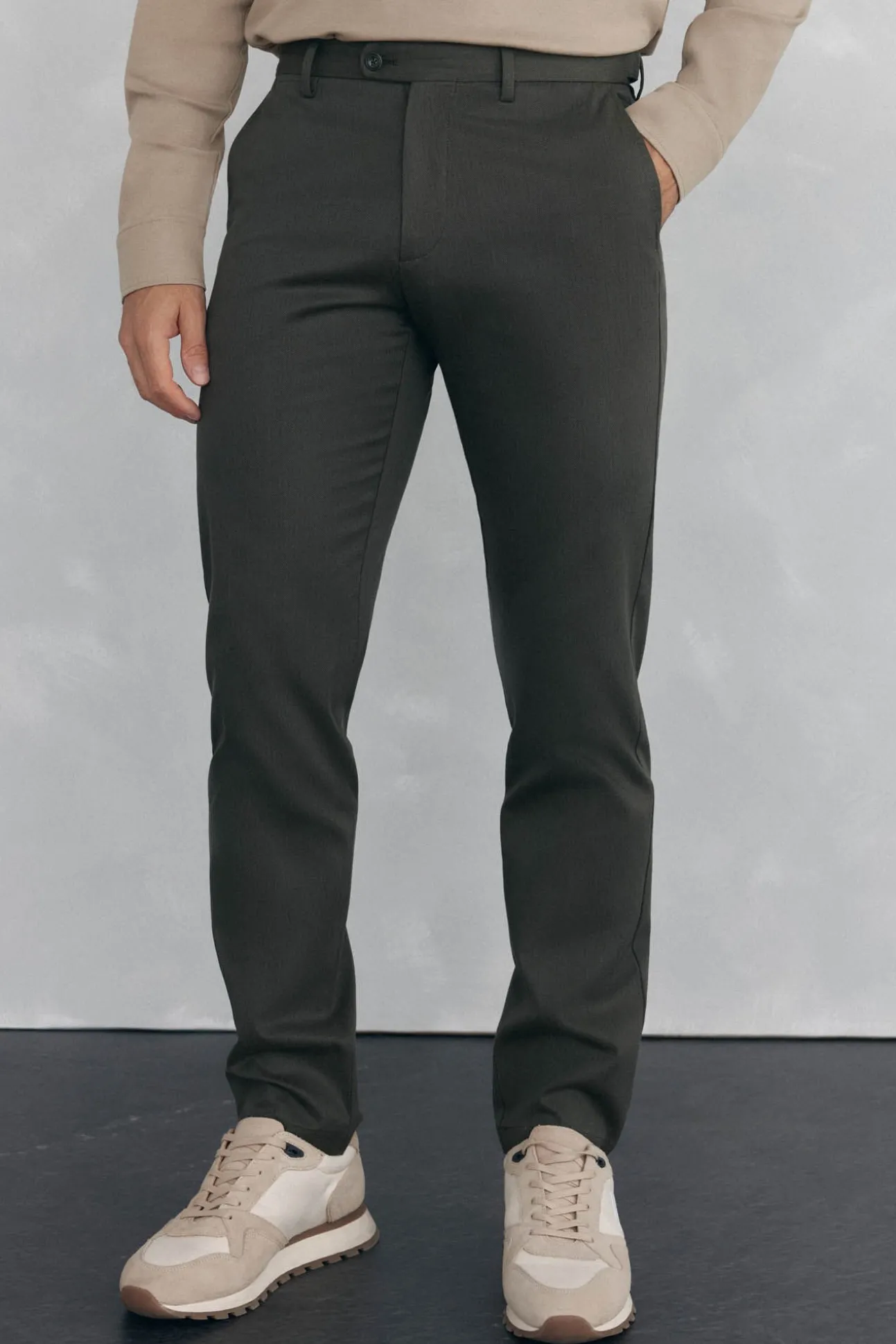 Calça calças chino com estampa slim fit