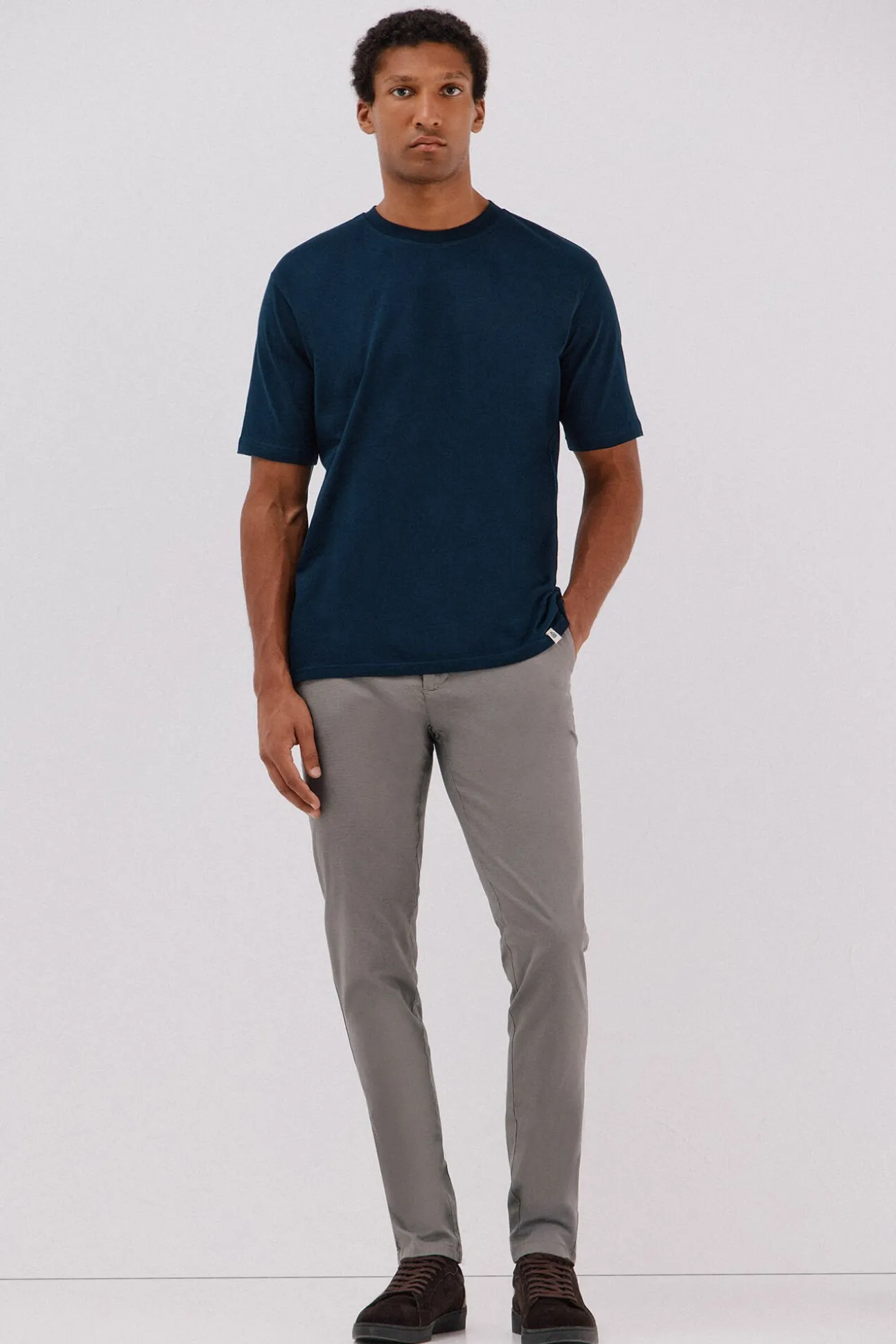 Calça calças chino com estampa slim fit