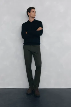 Calça calças chino com estampa slim fit