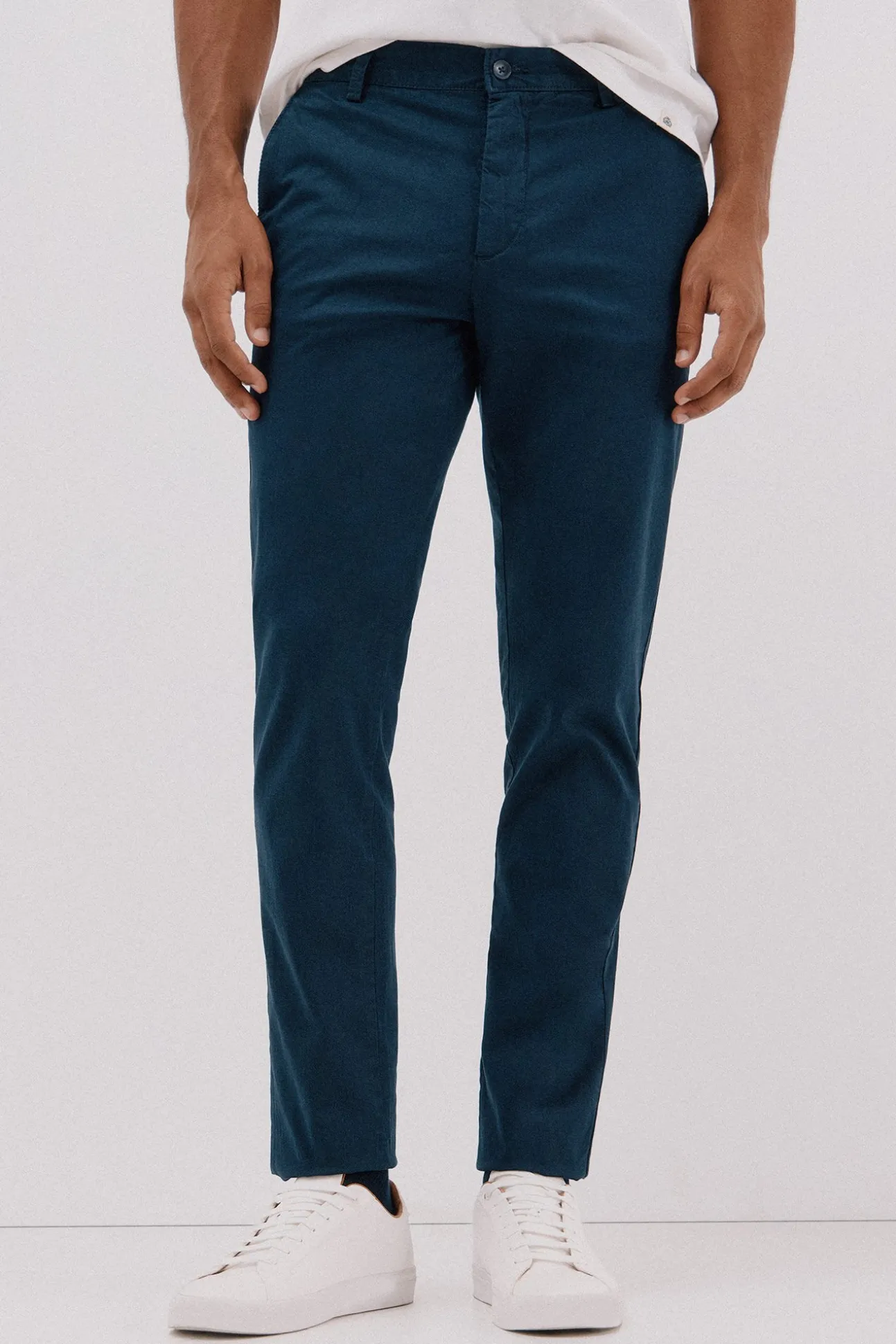 Calça calças chino com estampa slim fit