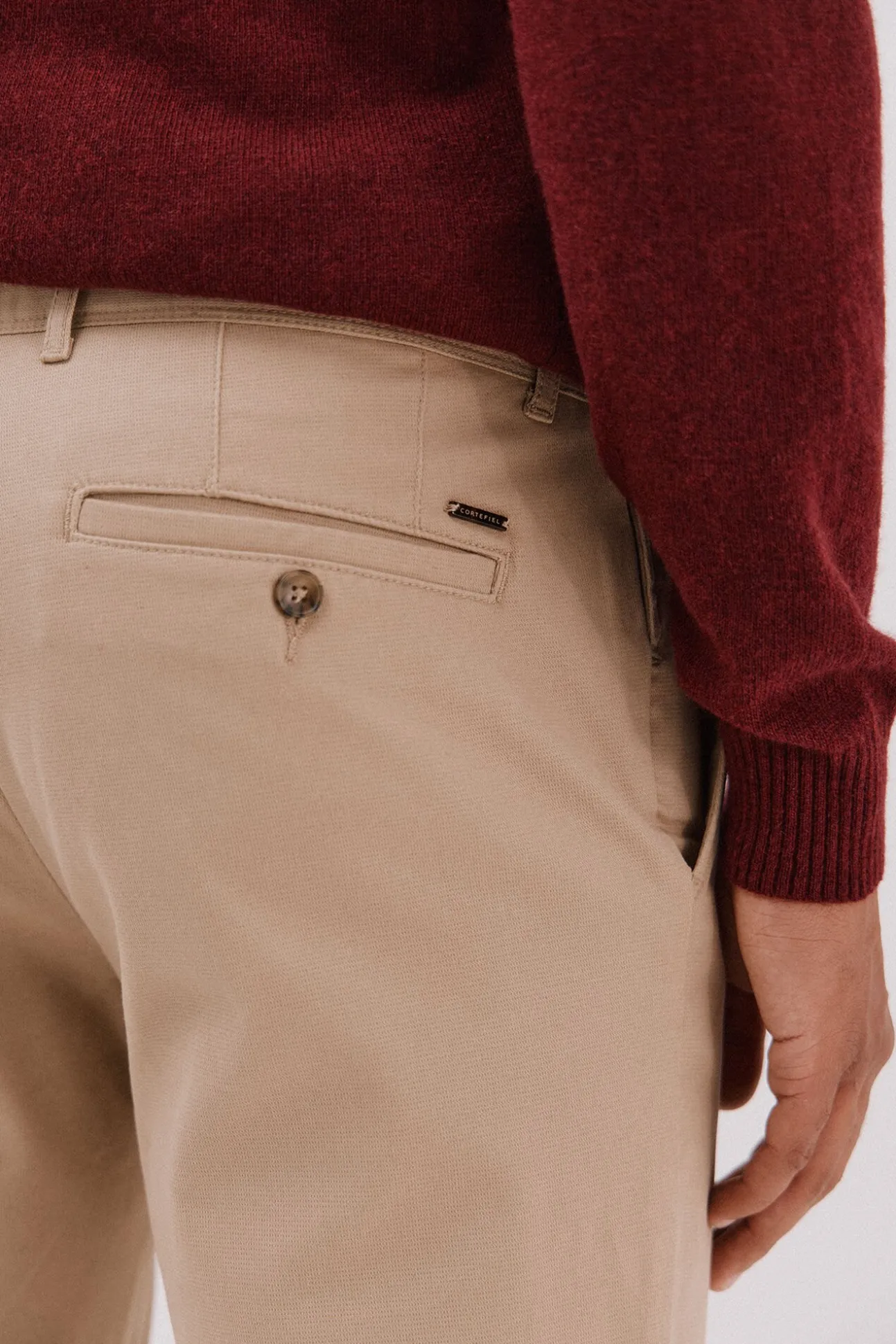 Calça calças chino com estampa slim fit