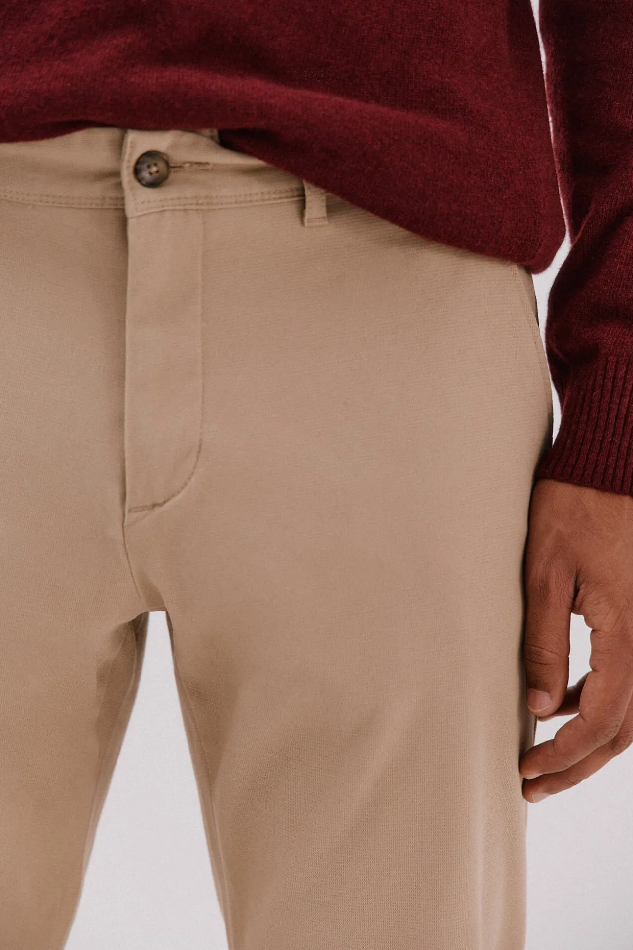 Calça calças chino com estampa slim fit
