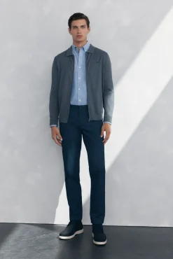 Calça calças chino com estampa slim fit