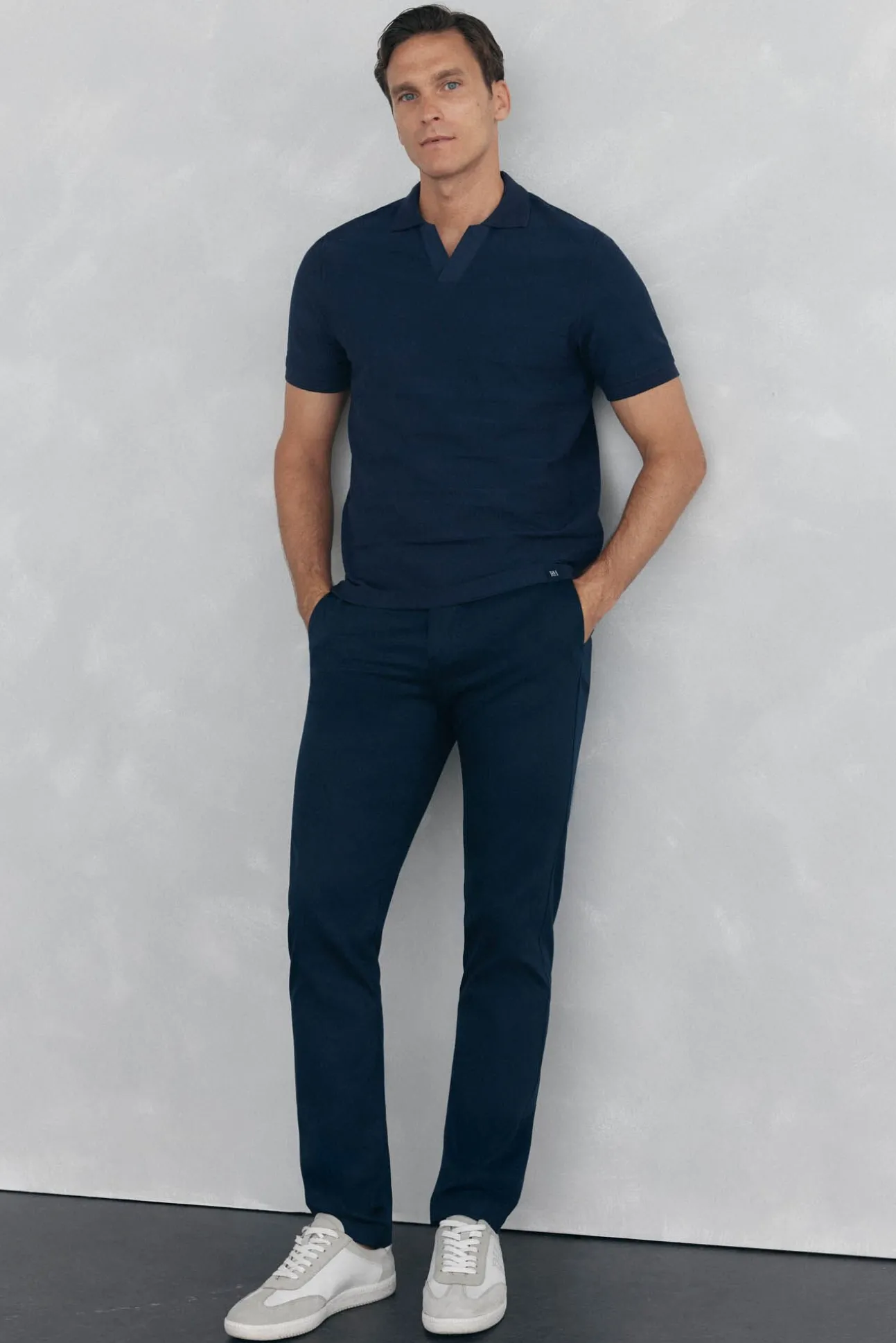 Calça calças chino com estampa slim fit