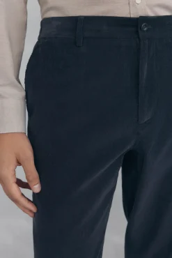 Calça calças chino de veludo veludo leve e slim fit