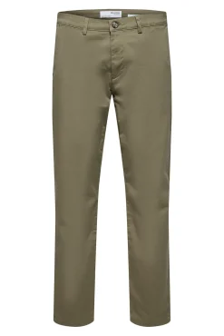 Calça calças chino slim fit feita de algodão orgânico