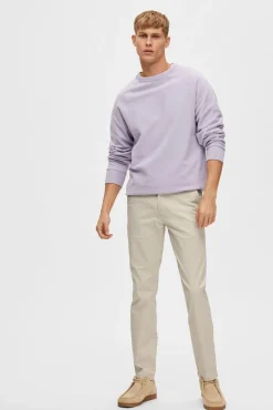 Calça calças chino slim fit feita de algodão orgânico