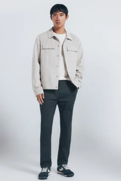 Calça calças chino slim fit com micro estampa