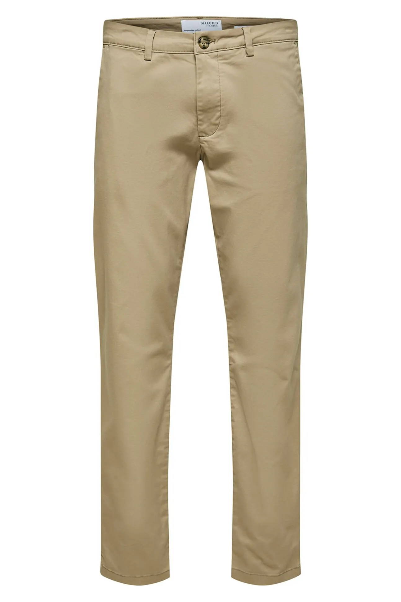 Calça calças chino slim fit feita de algodão orgânico