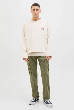 Calça cargo com ajuste relaxado