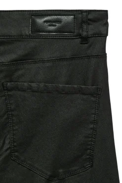 Calça com efeito encerado