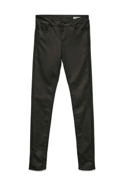 Calça com efeito encerado