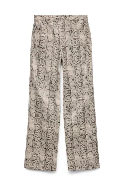 Calça com efeito pele de cobra