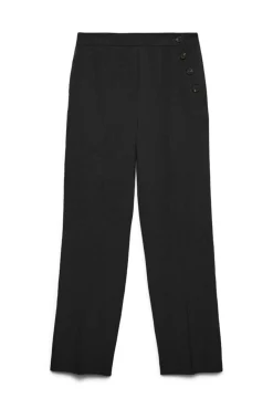 Calça comprida com detalhe de botão