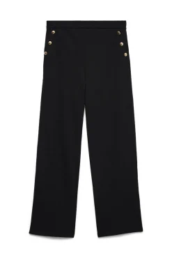 Calça comprida com detalhe de botão