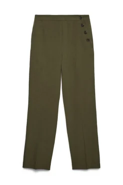 Calça comprida com detalhe de botão