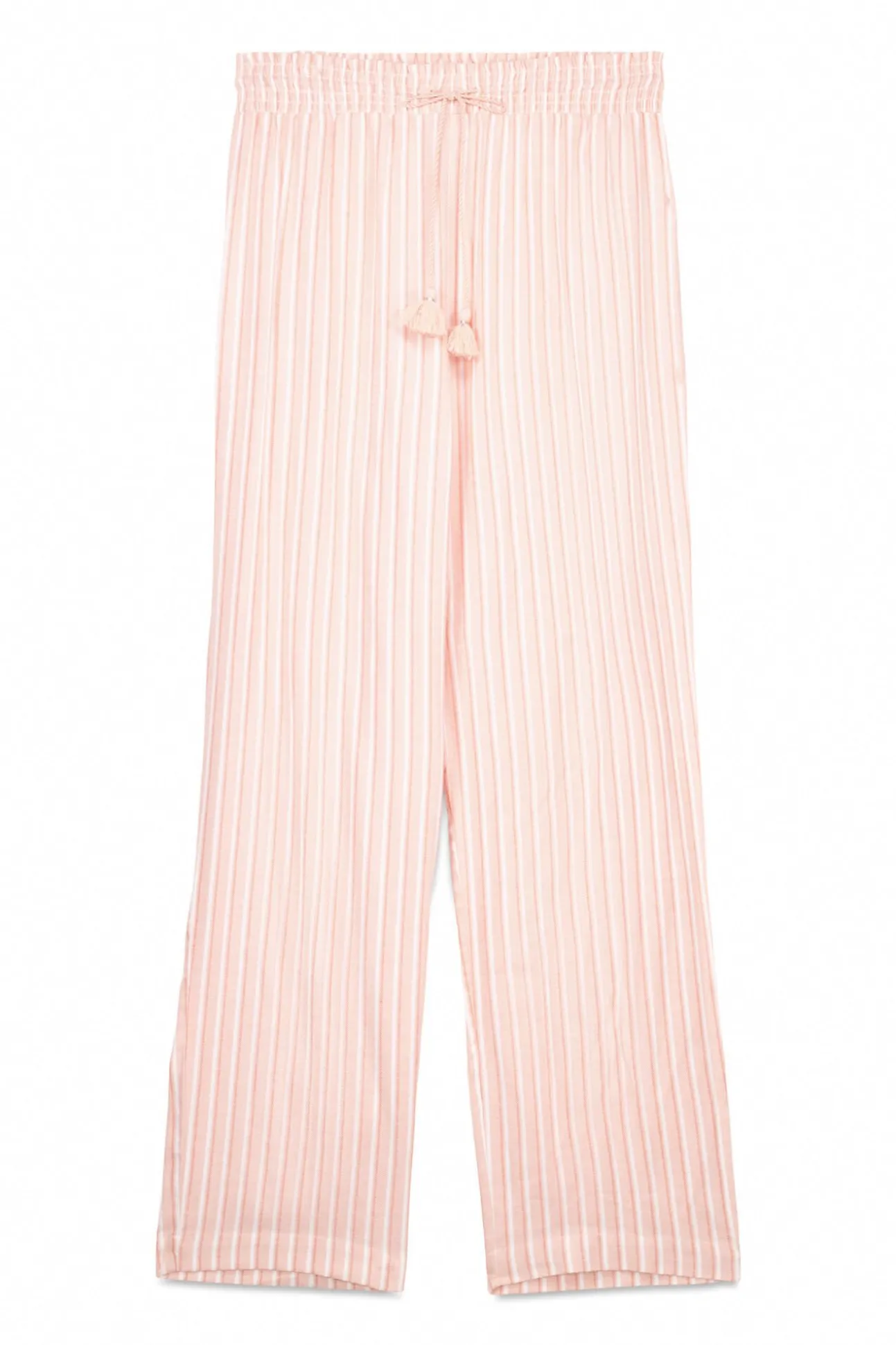 Calça comprida de calça riscas laranja