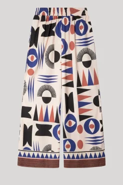 Calça compridas com motivos geométricos