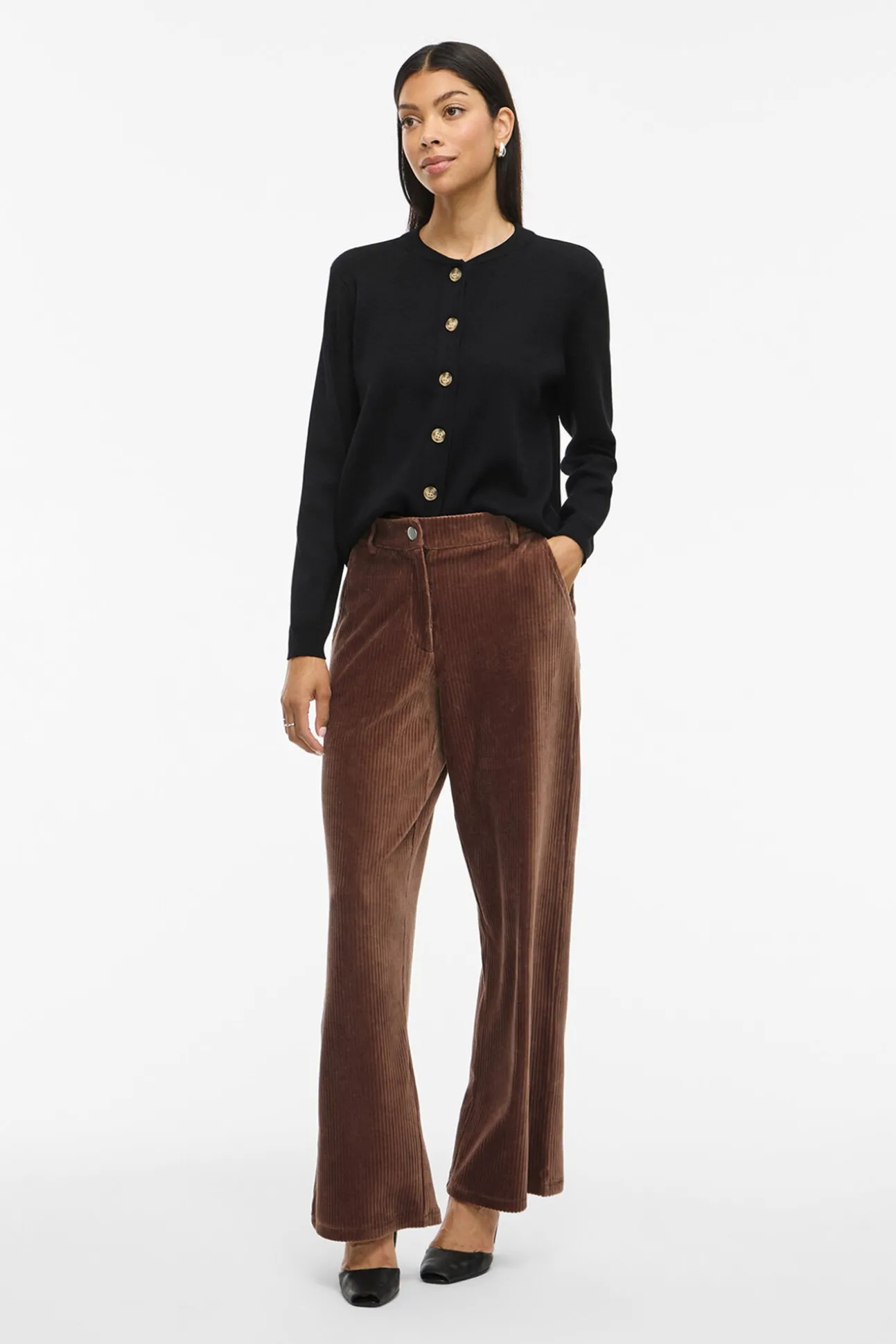 Calça compridas de veludo cotelê